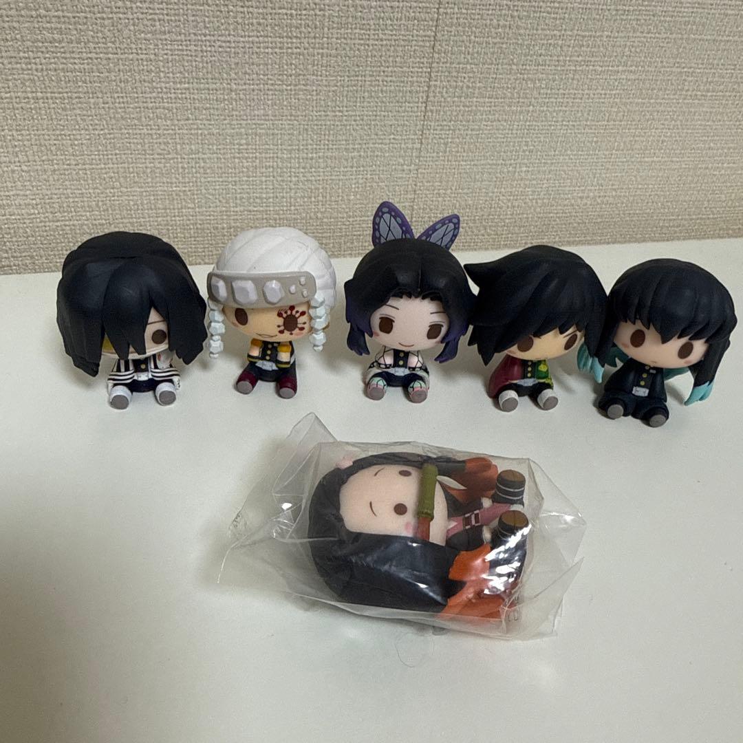 鬼滅の刃　ちょこのっこフィギュア　義勇　伊黒　天元　胡蝶しのぶ　無一郎　ねずこ