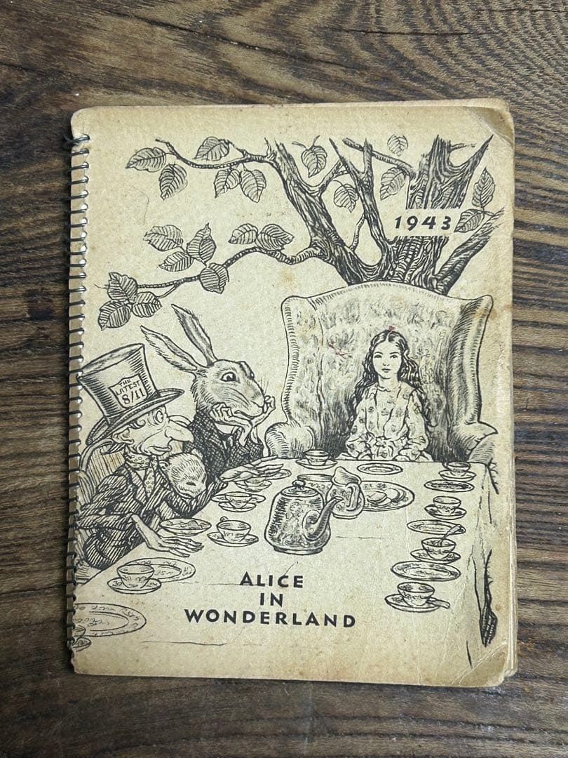 不思議の国のアリス 1943年カレンダー帳