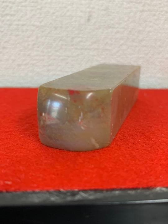 中国古美術　印材　天然鶏血石印材　天然石 H2-11-