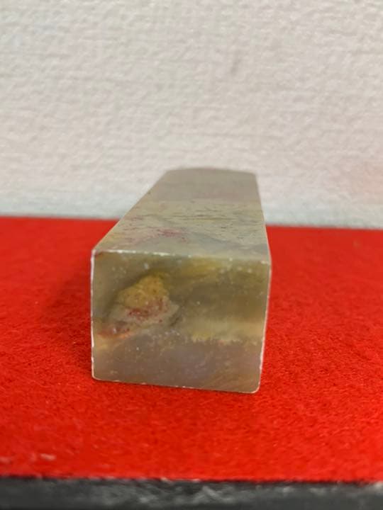 中国古美術　印材　天然鶏血石印材　天然石 H2-11-
