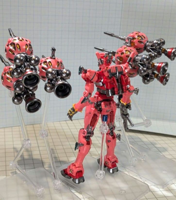 マ*海様 【塗装完成品】HG 赤いガンダム　ビット6個ver