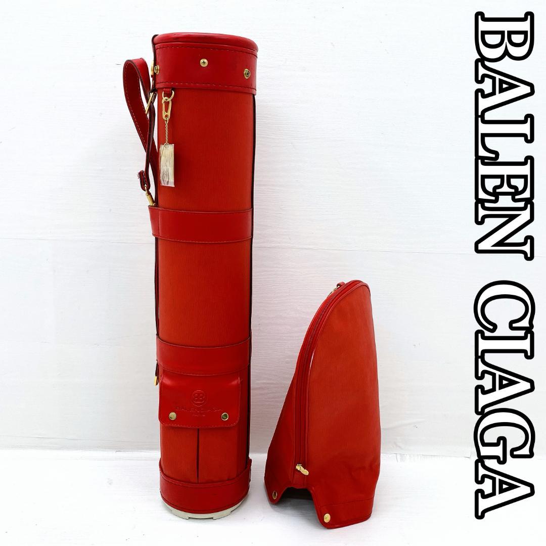 【希少‼】 BALENCIAGA レッド 本革 キャディバッグ ゴルフバッグ