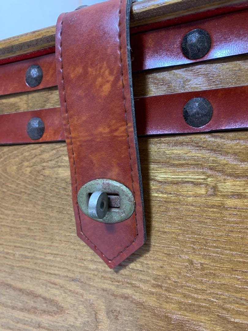 サンワインテリア 木製トランクBOX アンティーク 小物入 裁縫箱 コレクション