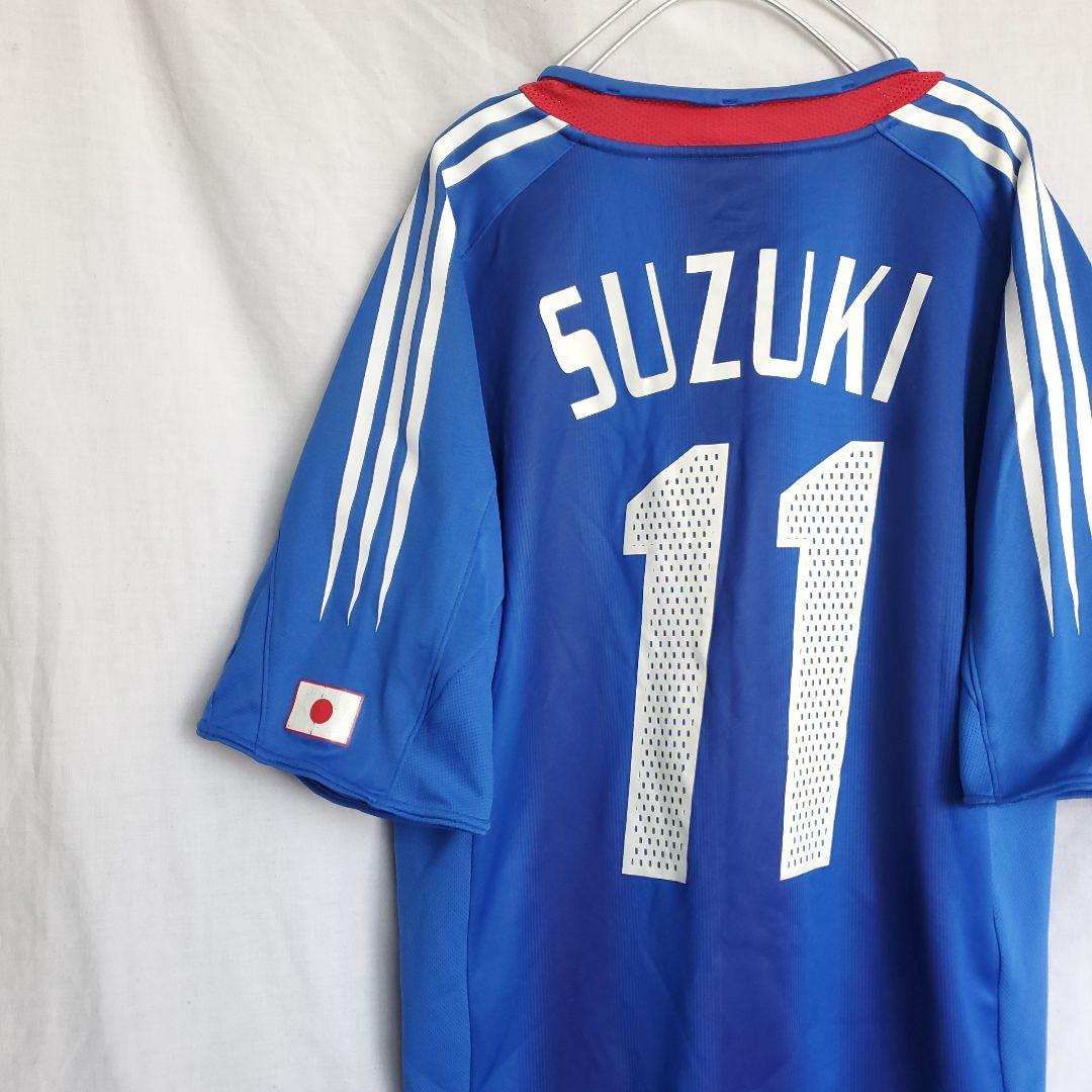 希少 adidas サッカー日本代表レプリカユニホーム 鈴木隆行 ウェア