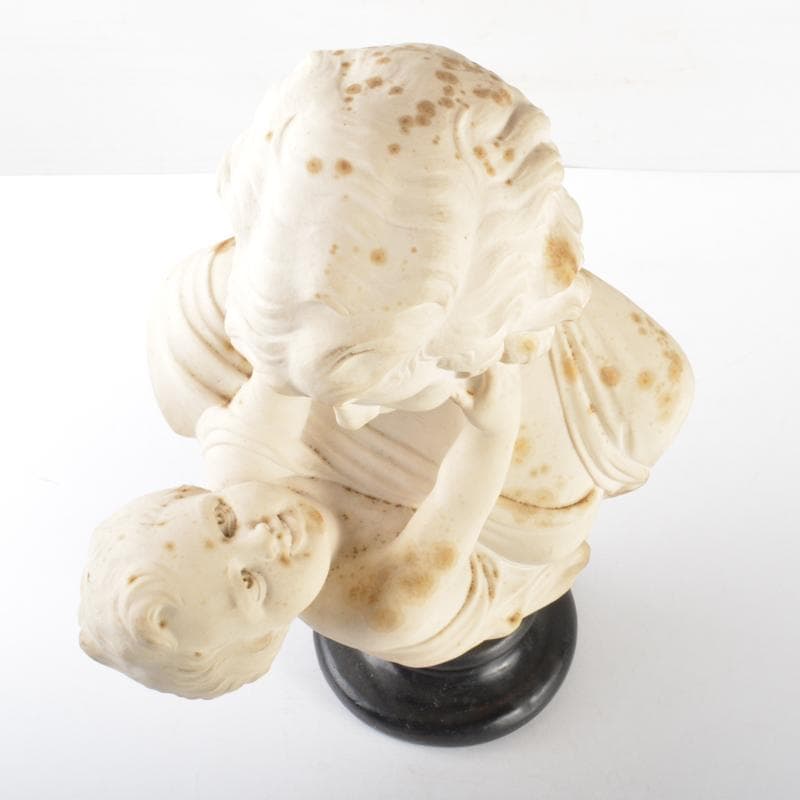 西洋美術　大理石彫刻　母子像　胸像　置物　C　4939A