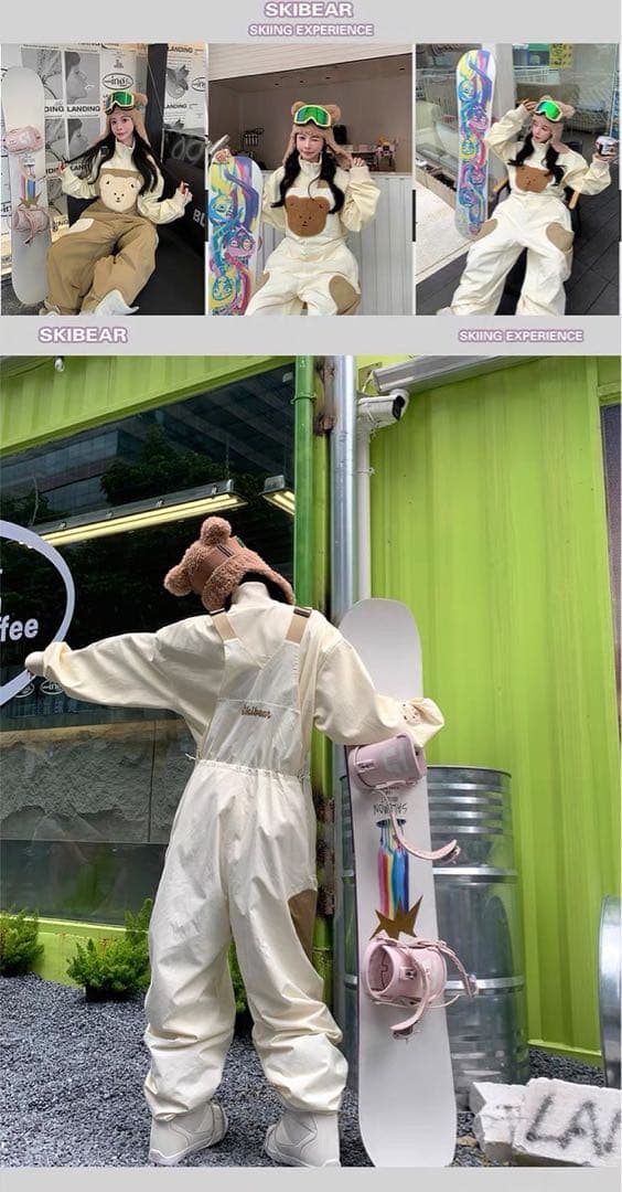 スキーパンツ　熊デザイン　新品限定