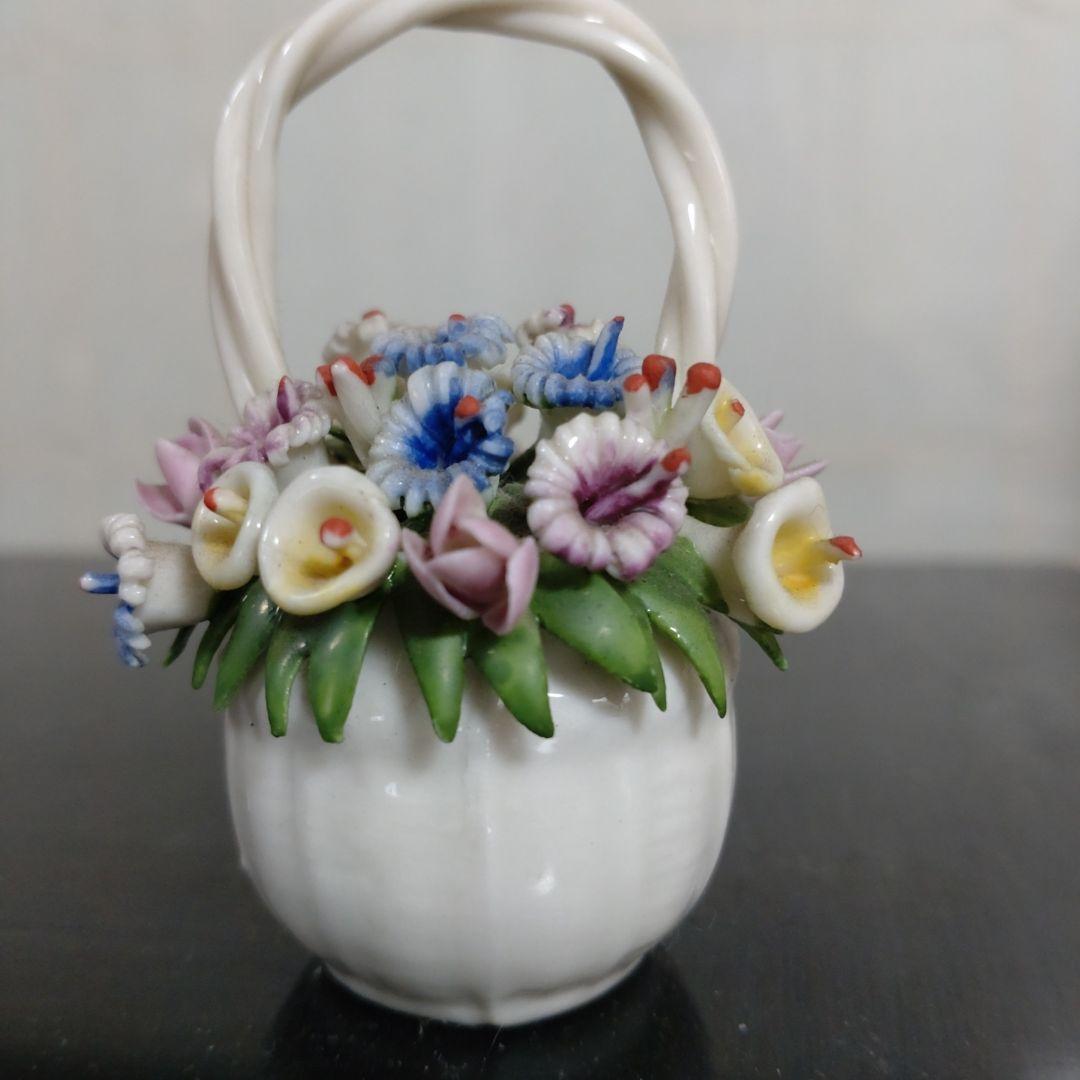 陶器製 花かご イタリア製ハンドペイント