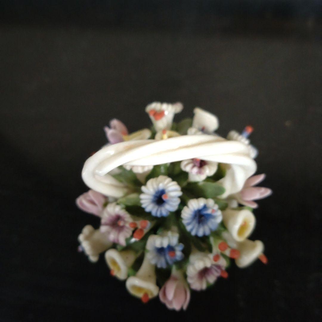 陶器製 花かご イタリア製ハンドペイント