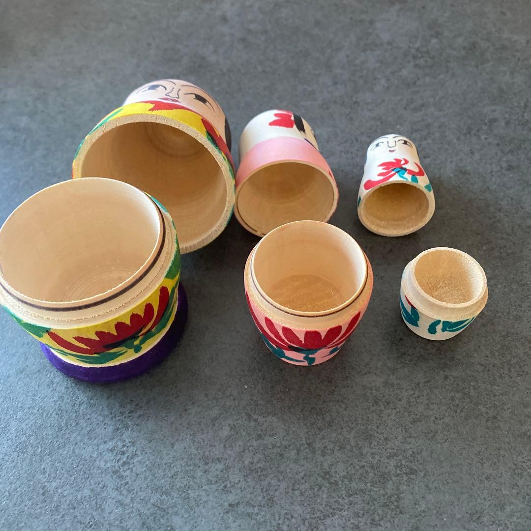 伝統こけし/肘折系こけし吉野誠二工人こけしマトリョーシカ3個組