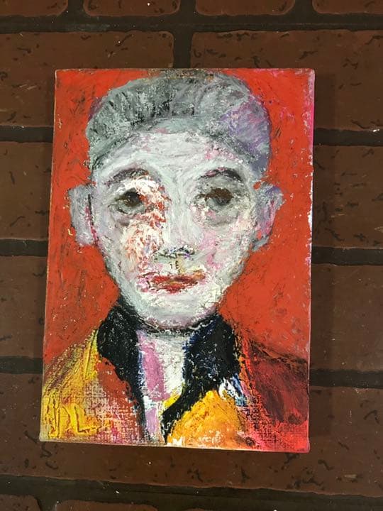 空飛ぶ画家糸川裕志のポップアートの人物画、次男の芳男です、膵臓癌の専門医