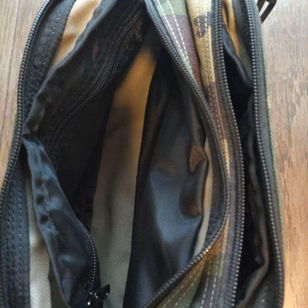 BRIEFING 迷彩 ダブルジッパーポーチ　ボール入れ付き