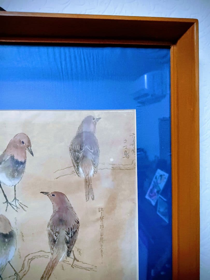 EDOYA　応挙、円山派の謎の水墨原画　額付き コマ鳥図　作者不詳で誰か教えて。