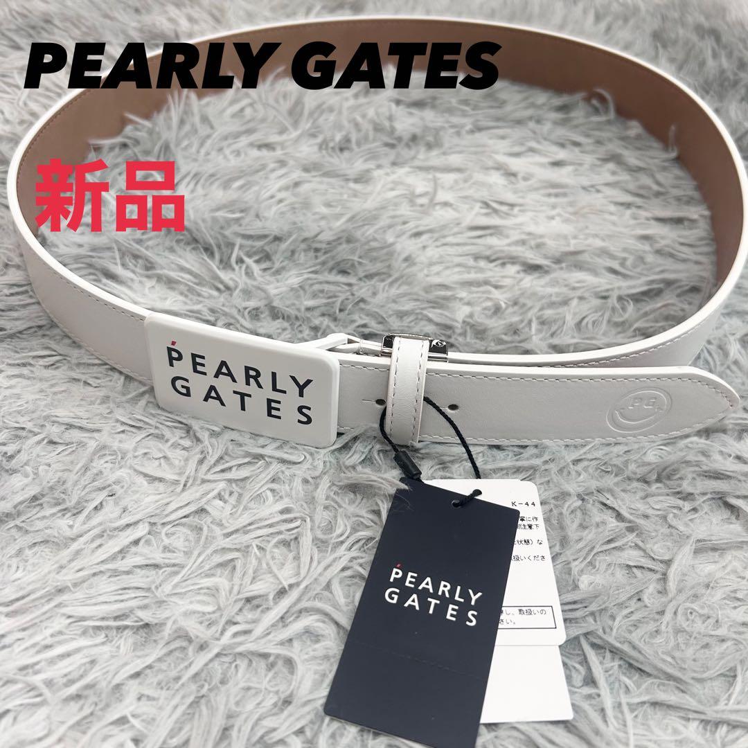 新品　パーリーゲイツ　ベルト　ホワイト　2段ロゴ　ユニセックス