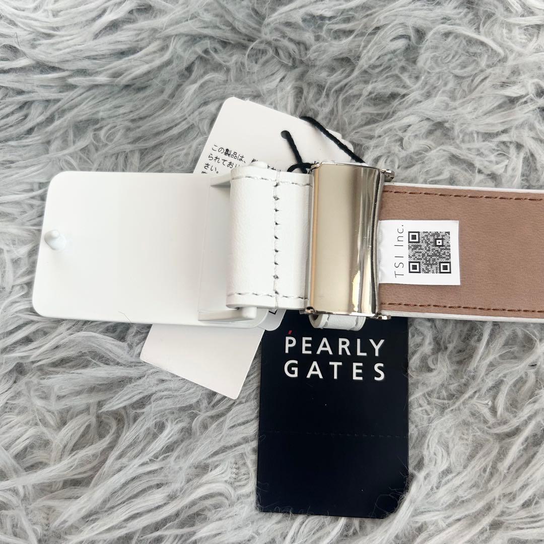 新品　パーリーゲイツ　ベルト　ホワイト　2段ロゴ　ユニセックス