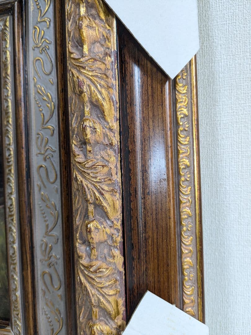 金縁　額縁　油絵　春　桜