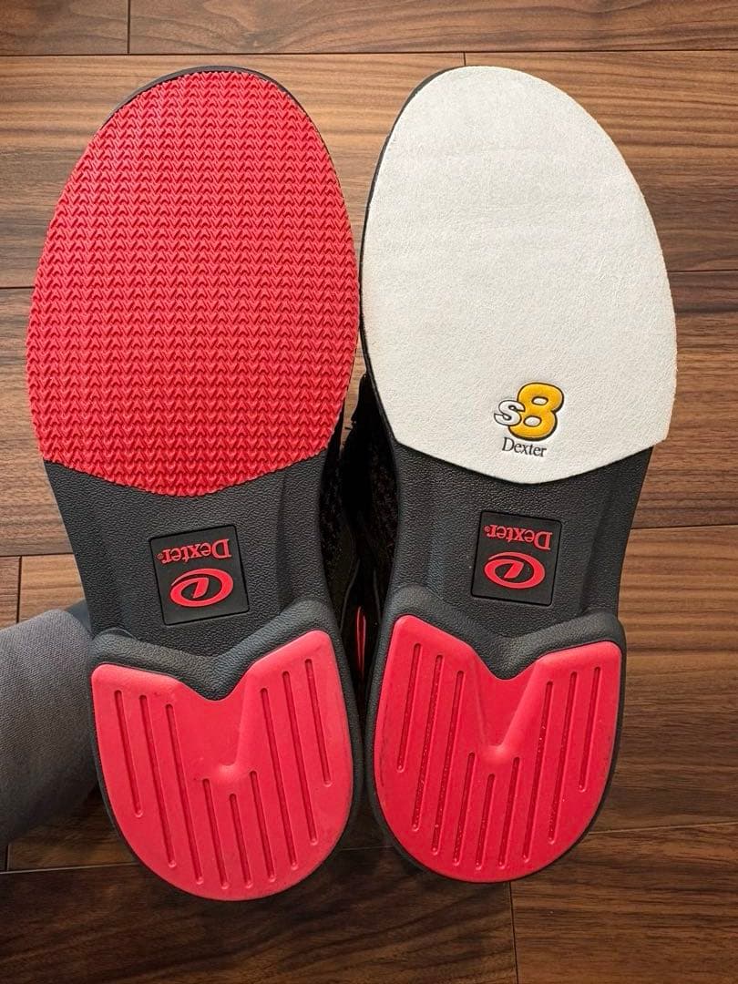 【新品未使用・箱有】Dexter メンズ ボーリングシューズ 黒 赤 23.5