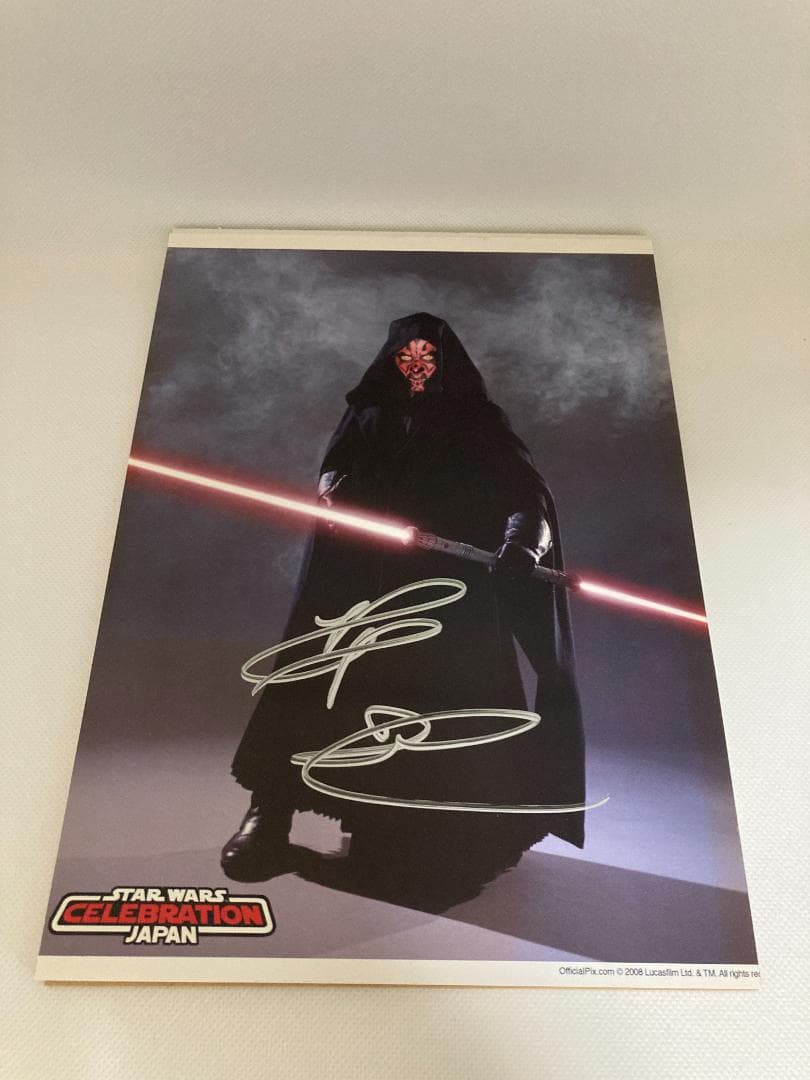 スターウォーズ　ダースモール役　レイパーク氏　直筆サイン
