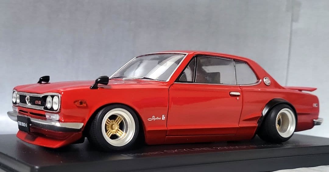 1/24　スカイライン改　ハコスカ2Dr　GT-R　シャドー　ホイール　深リム