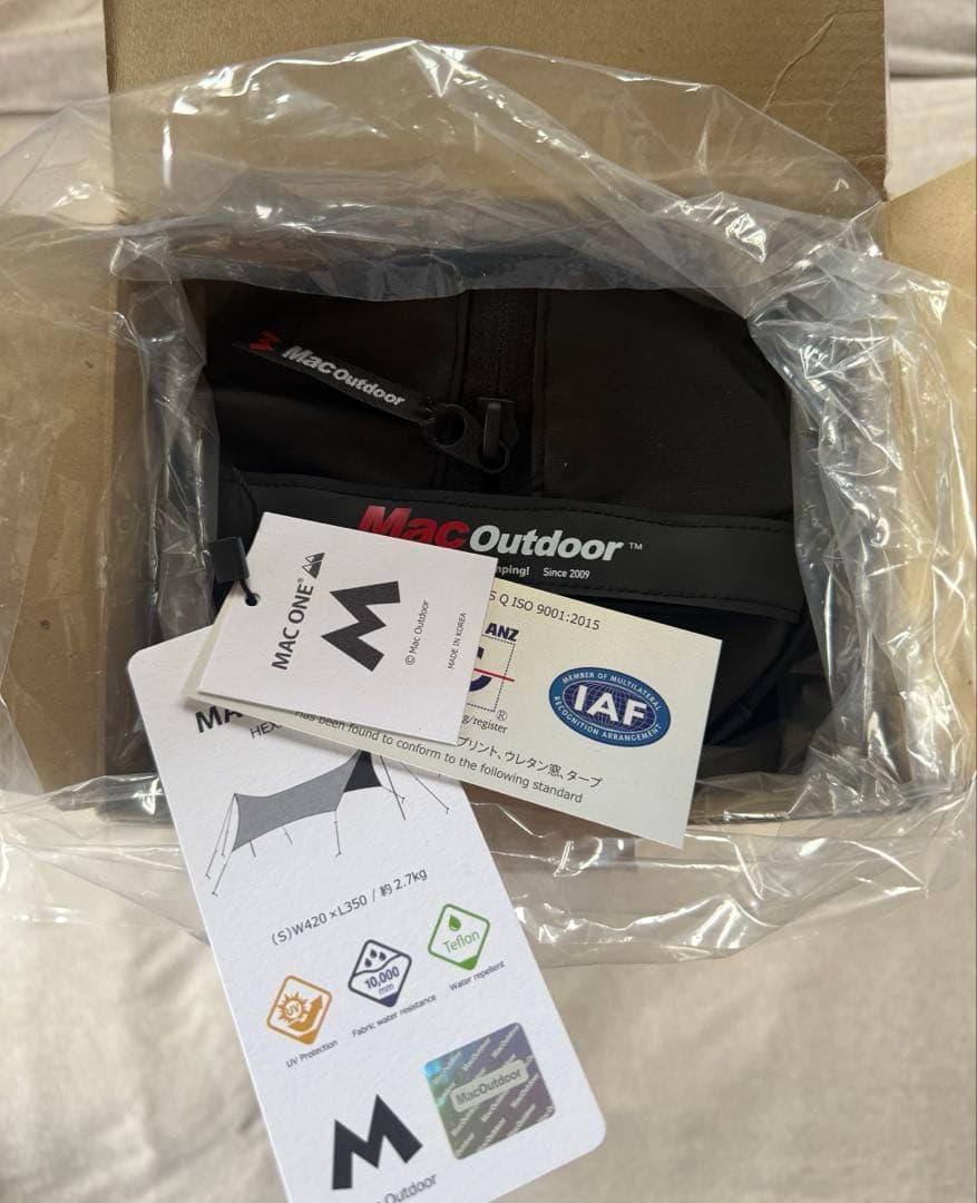 黒S新品 Mac Outdoor Mac One ヘキサ タープ ブラック