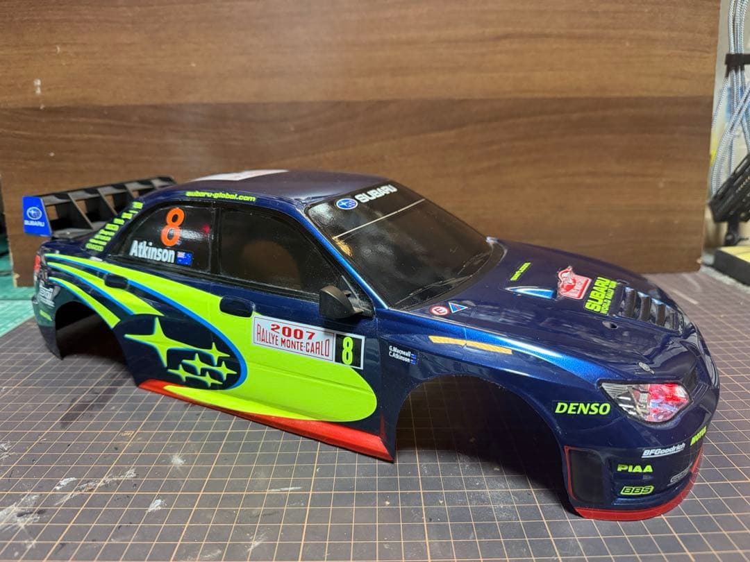 タミヤ　1/10RC スバル インプレッサ WRC モンテカルロ'07 ボディー