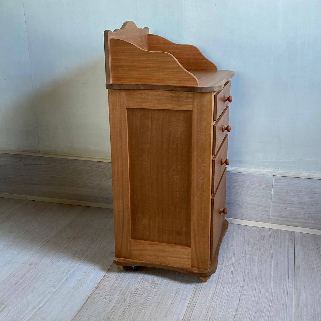 木製 レジカウンター 引き出し付き チェスト チェリー 総無垢材使用