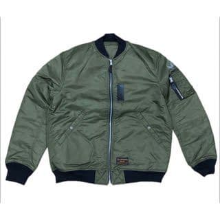 残1着私もファン ALDIOUSアルディアス MA-1 （L）オリーブ×オリーブ