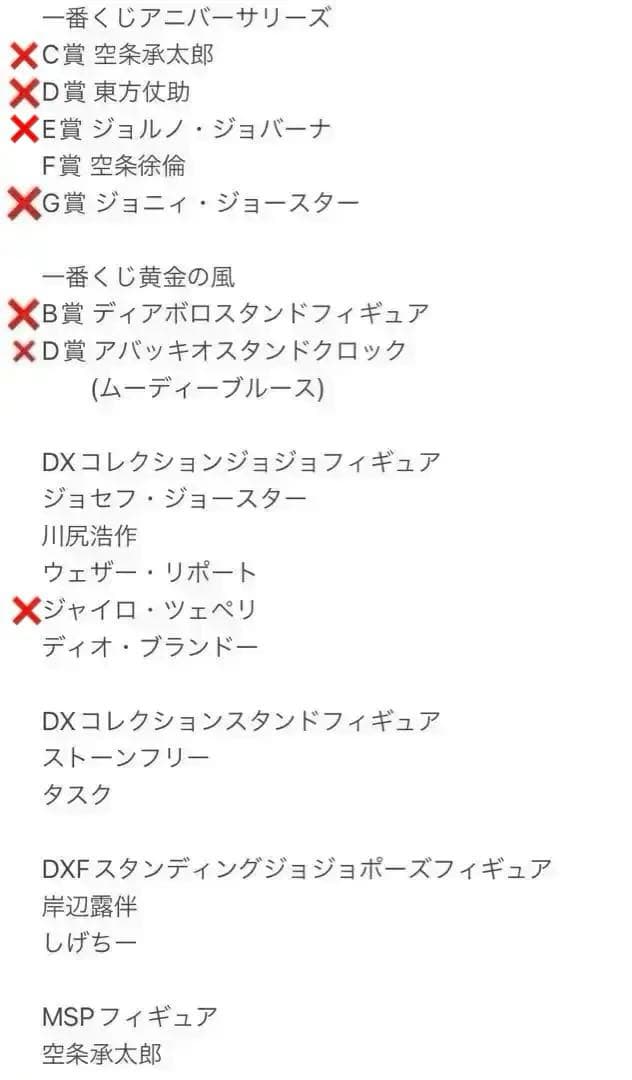 ⭕️バラ売り可能⭕️ジョジョの奇妙な冒険 フィギュア 11体セット まとめ売り