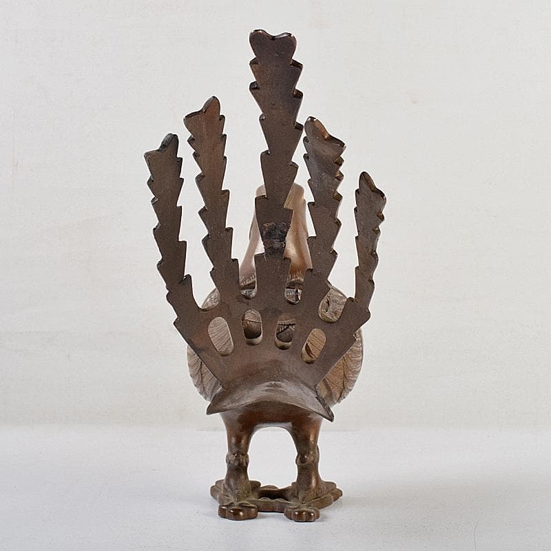 加州金岡宗幸作　鋳銅製　鳳凰香炉　共箱　G　R9516B