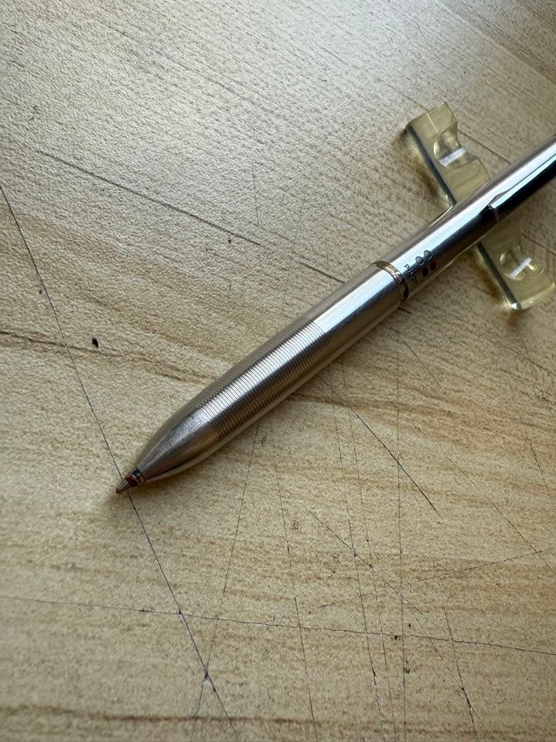 PILOT 多色ボールペン シルバー　廃盤　昭和レトロ　パイロット４色　激レア