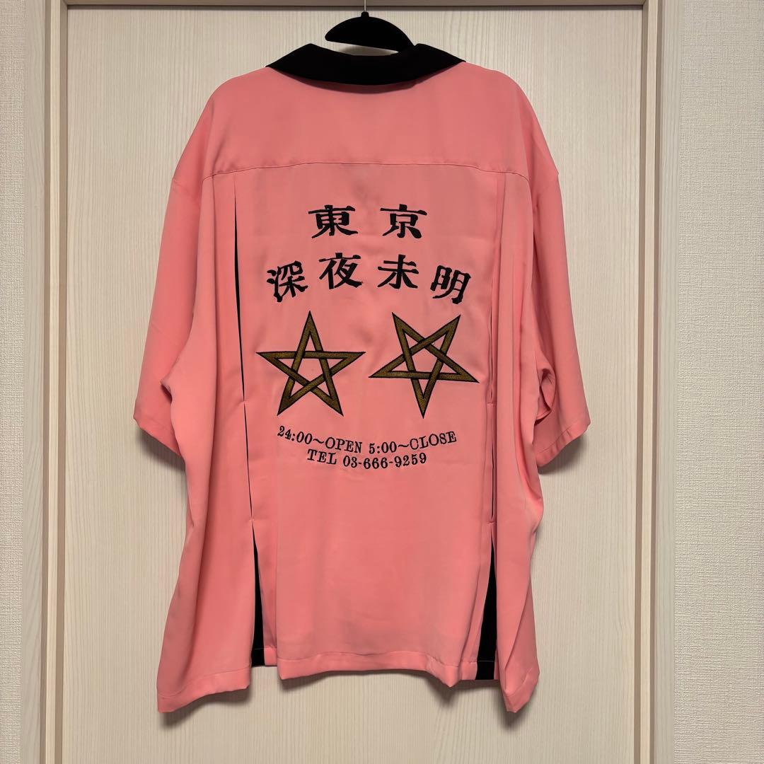 深夜未明　ボウルシャツ　ピンク