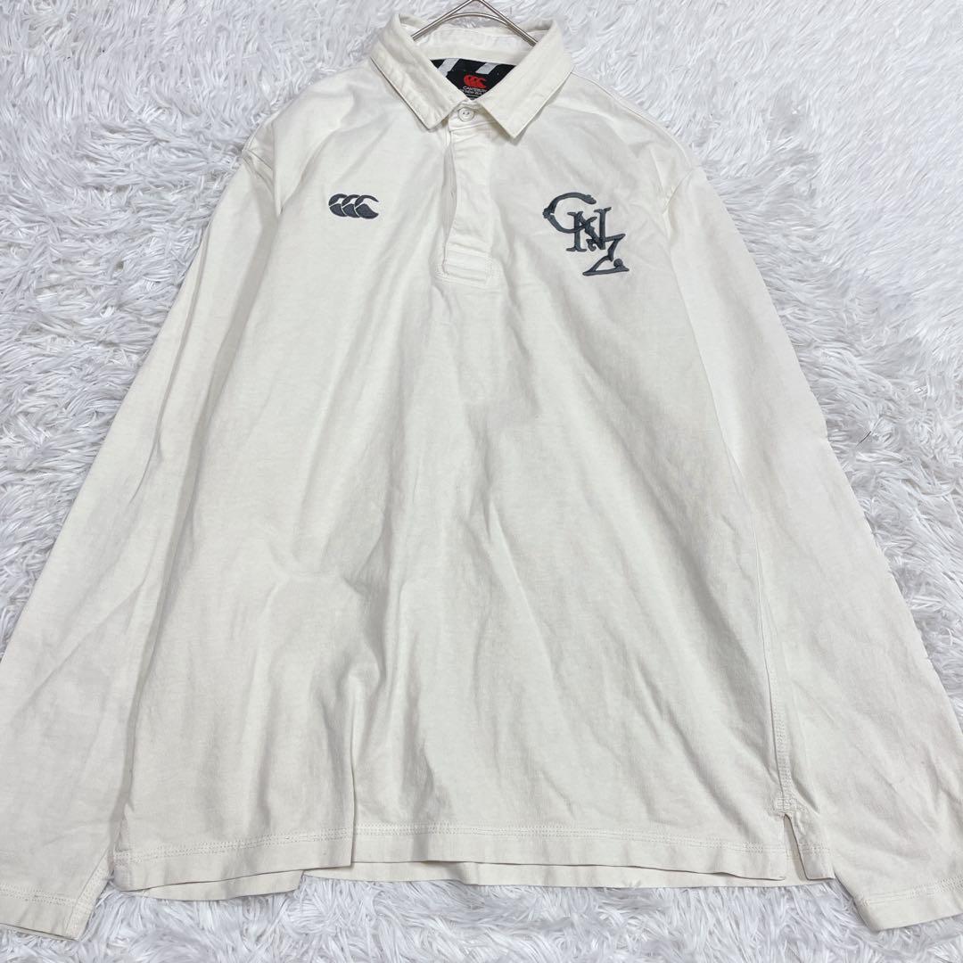 Canterbury アイボリー　ロングスリーブラガーポロ　ＸＬ　RA47112