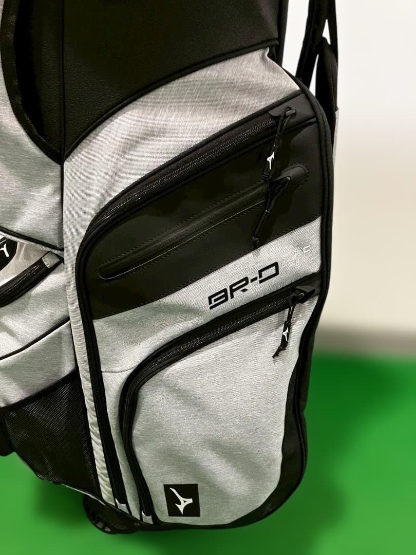 【中古美品】Mizuno BR-D 大容量 ゴルフバッグ グレー/ブラック
