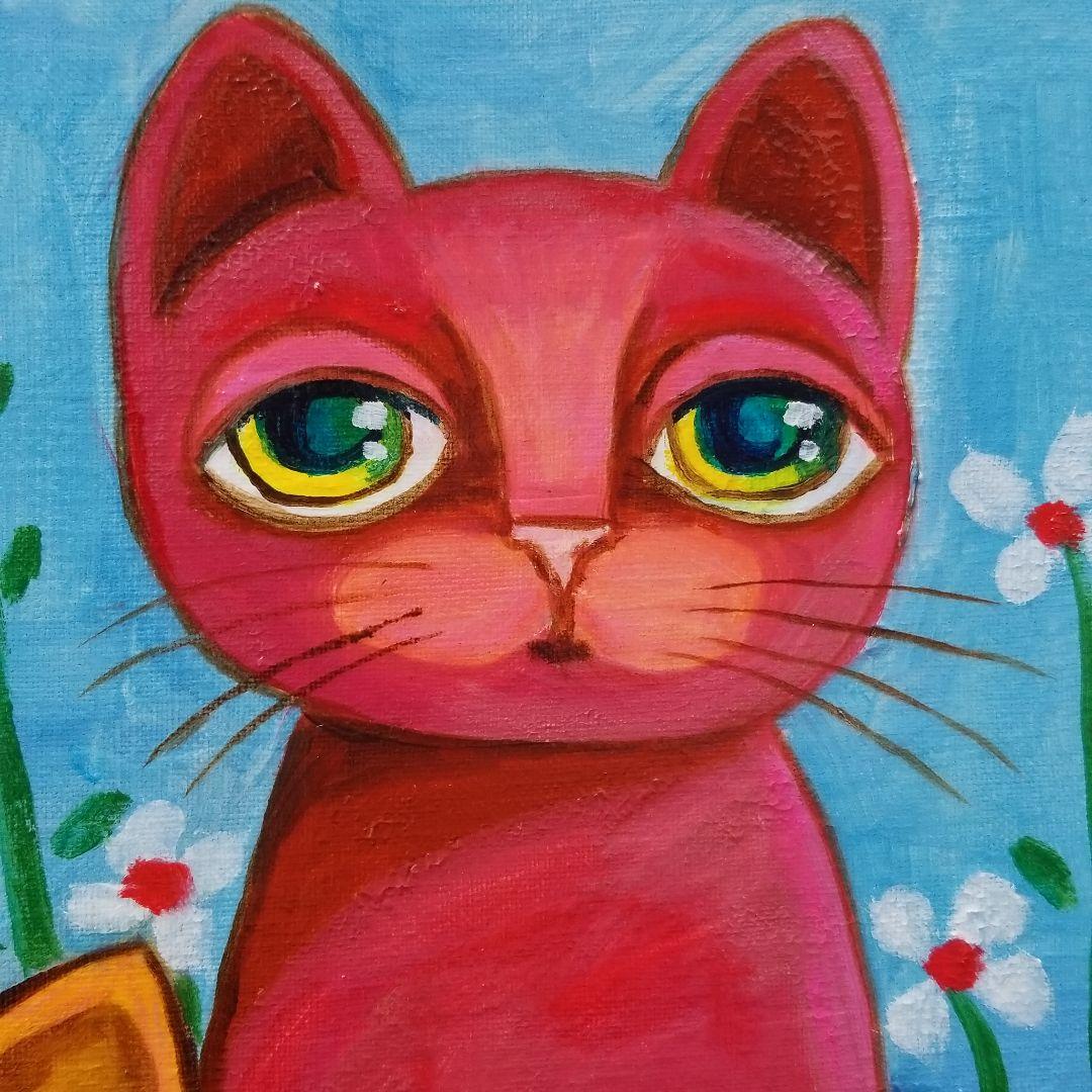 油絵　専用　一緒に眠くなる猫のきょうだい