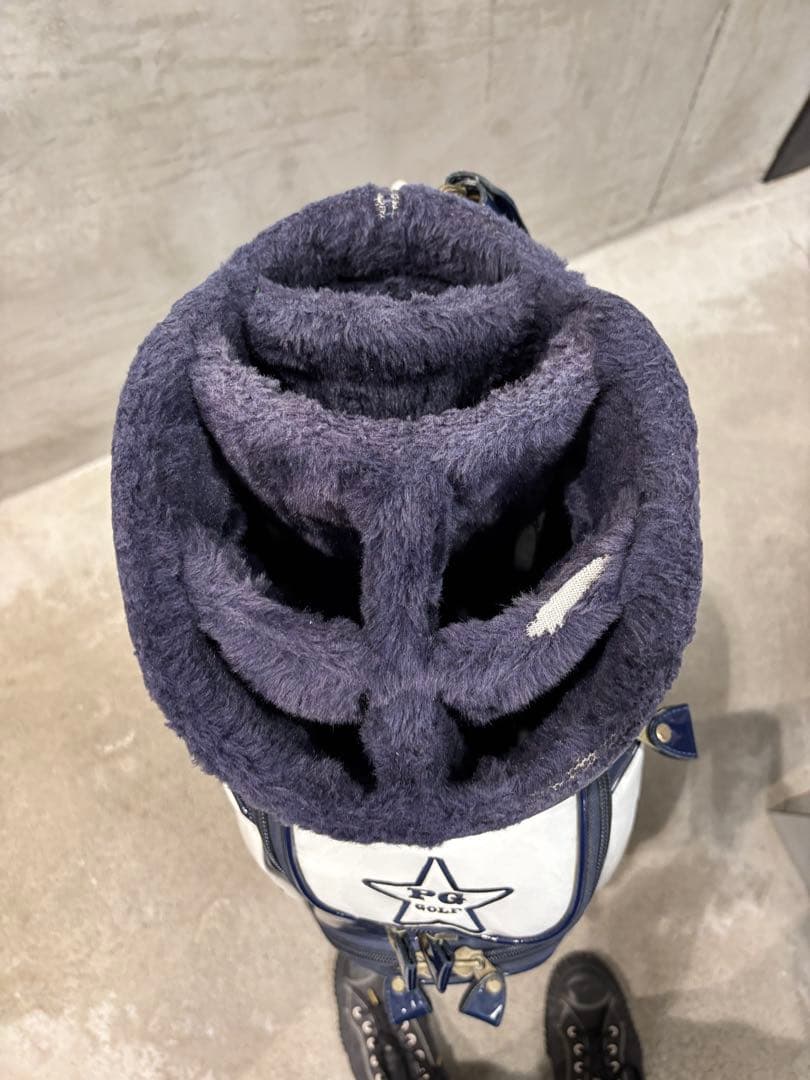 キ*デ様 PEARLY GATES キャディバッグ ホワイト/ネイビー