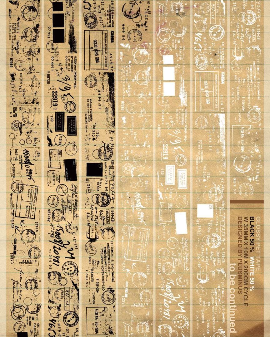 ⭐️SALE⭐️PLUSMINUS PETテープ　海外マスキングテープ 【1198】