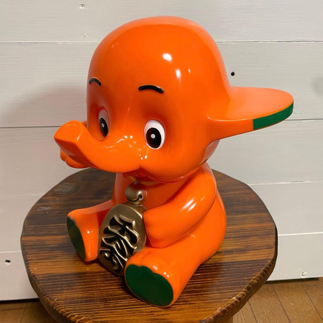 【美品】サトちゃん 招き像 千万両 招き猫 25cm ビッグサイズ ソフビ貯金箱