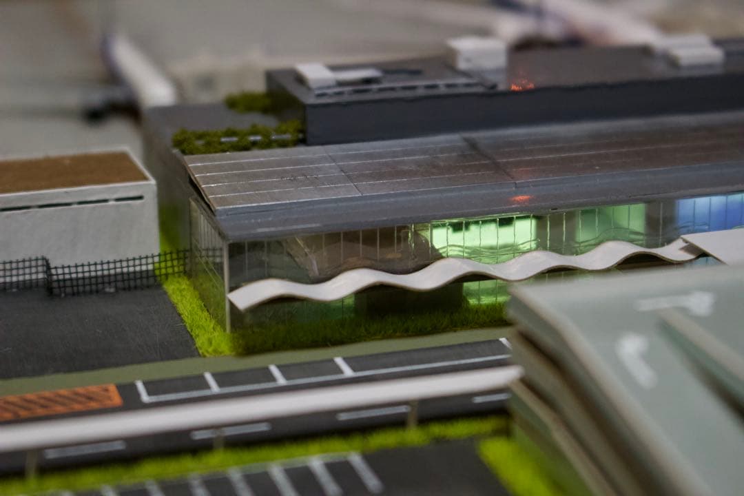 1/500 空港ジオラマ 最大5機駐機可能 フル電飾 フルスクラッチ 引取歓迎