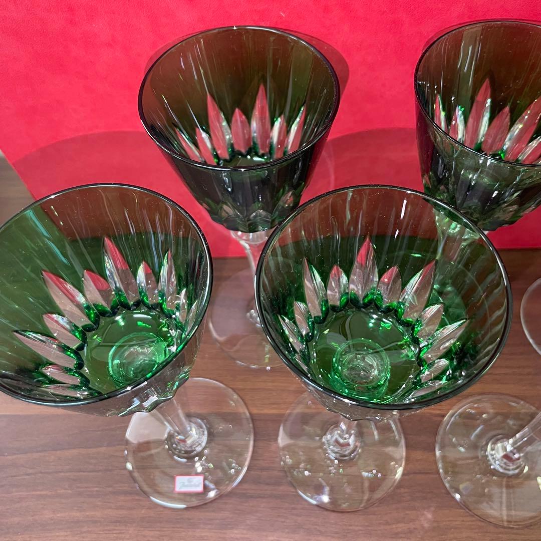 Baccarat バカラ グリーン 6客 ワイングラス グラス 食器