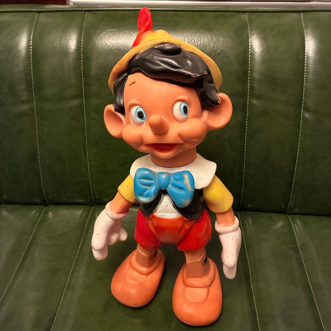 希少 ディズニー ピノキオ ラバー スクイーク ドール ソフビ ファモサ社