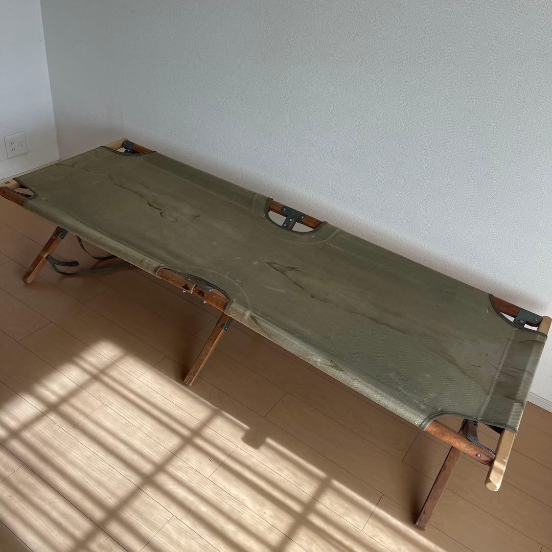 40's アメリカ軍　木製　コット　ベッド　実物　ヴィンテージ