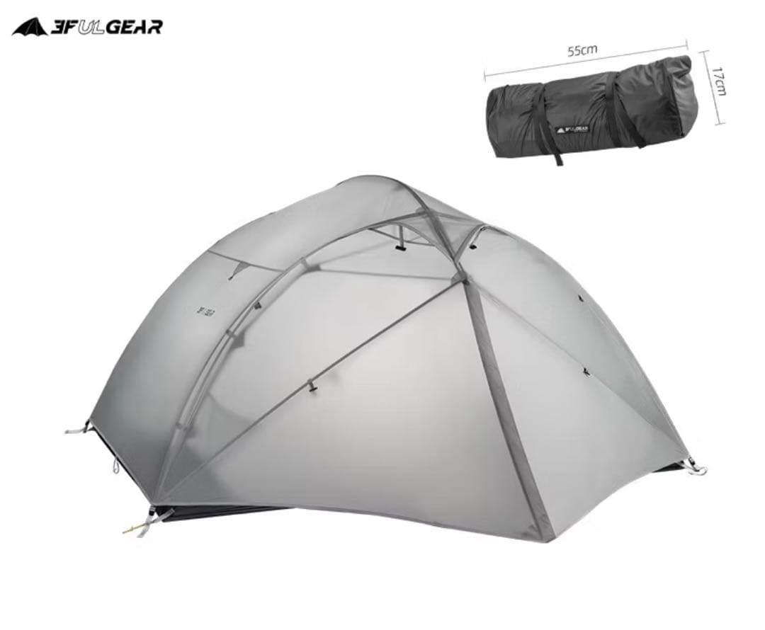 【新品タグ付】3人用ULテント 3F UL GEAR QINGKONG 3グレー