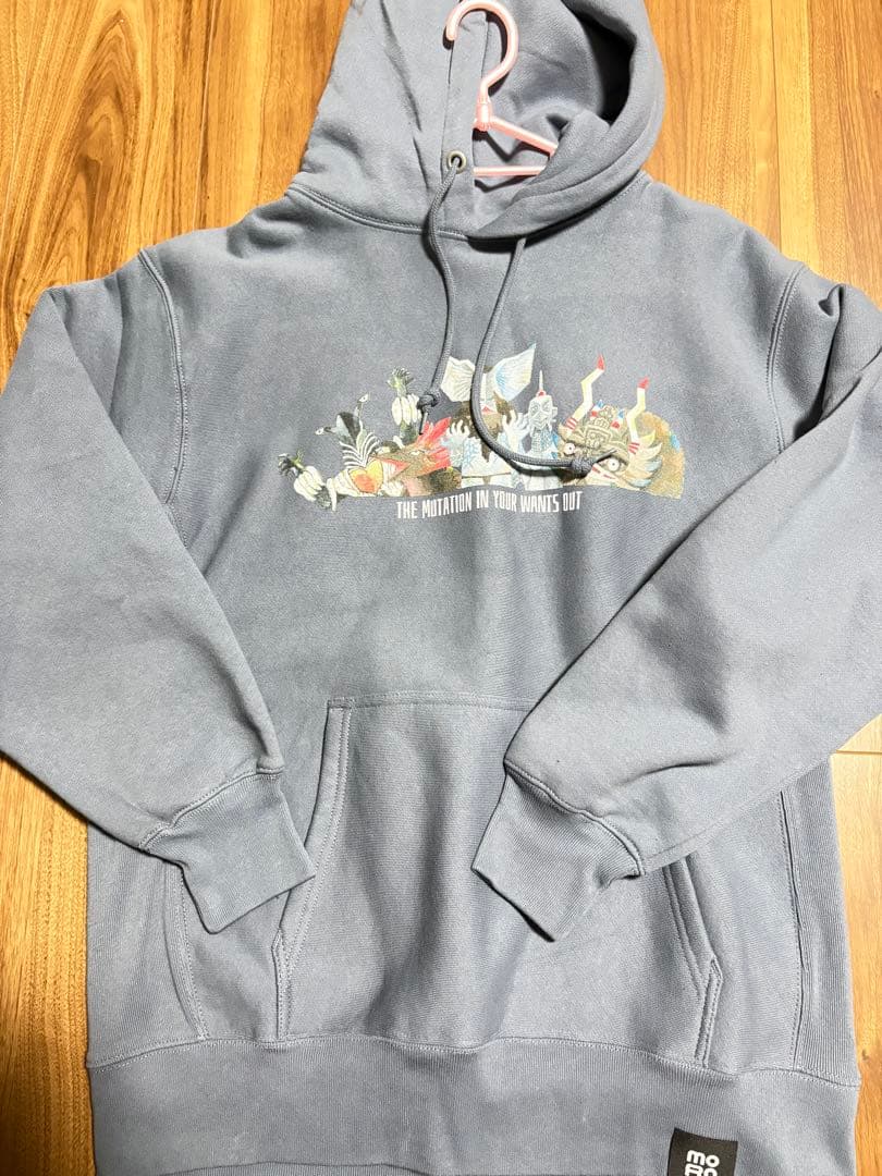 monstrousa グレー フード付きスウェット Lサイズ