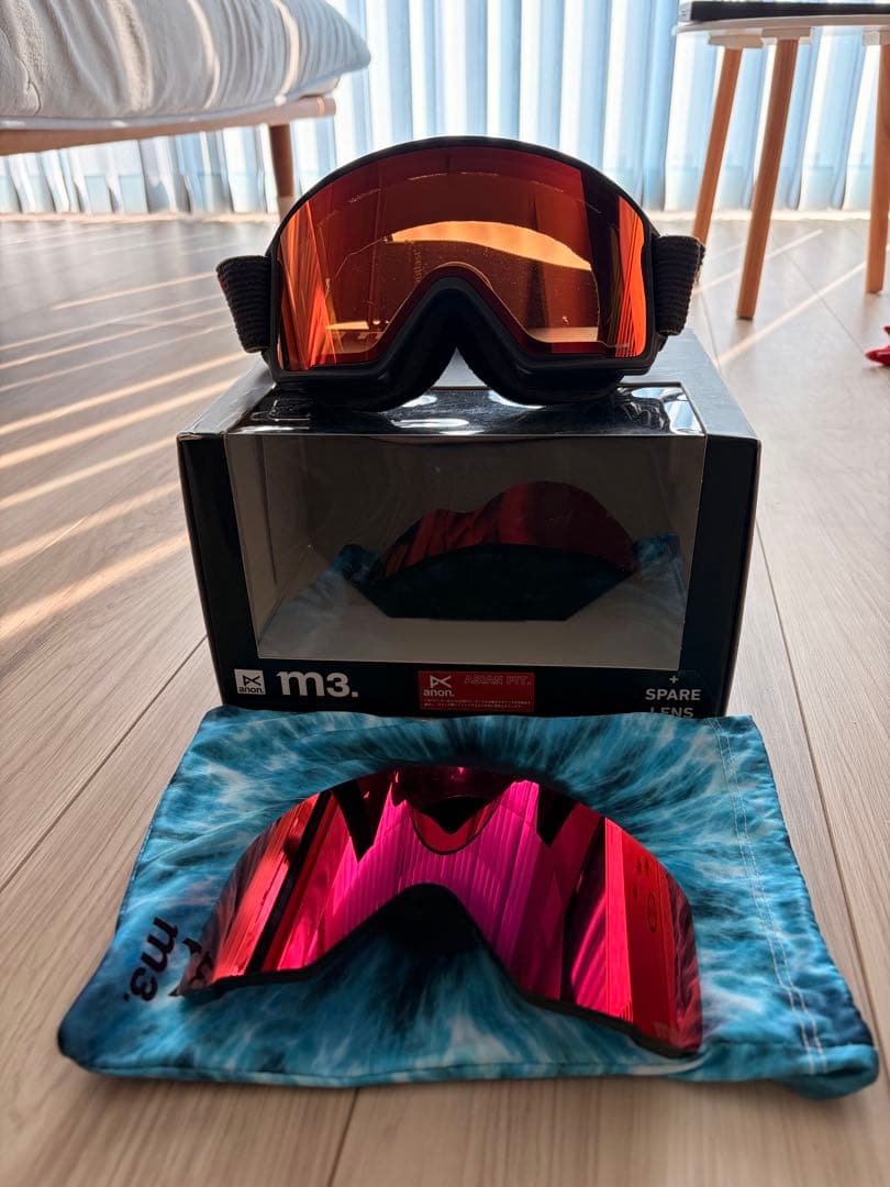 anon. M3 スノーゴーグル（アジアンフィット）＋ スペアレンズ付き