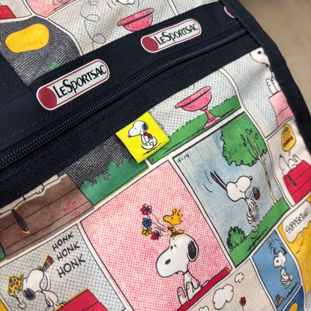 レスポートサック　ボストンバッグ　スヌーピー　アニメ　コミック柄　ピーナッツ