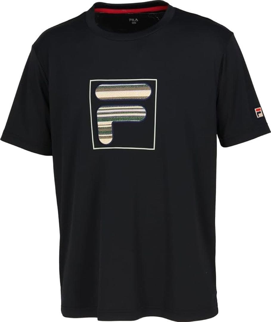 FILA フィラ テニスウェア 半袖Tシャツ VM5622ブラック メンズL新品