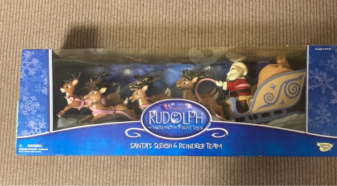 トナカイ サンタ　フィギュア　メモリーレーン　インテリア　アメトイ　レア