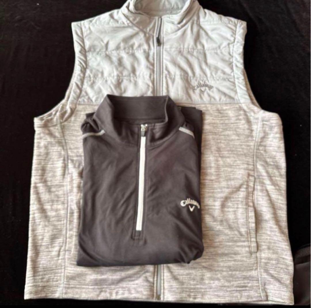 B56新品ゴルフウェアCallway2点セット　ベスト&プルオーバー (L)