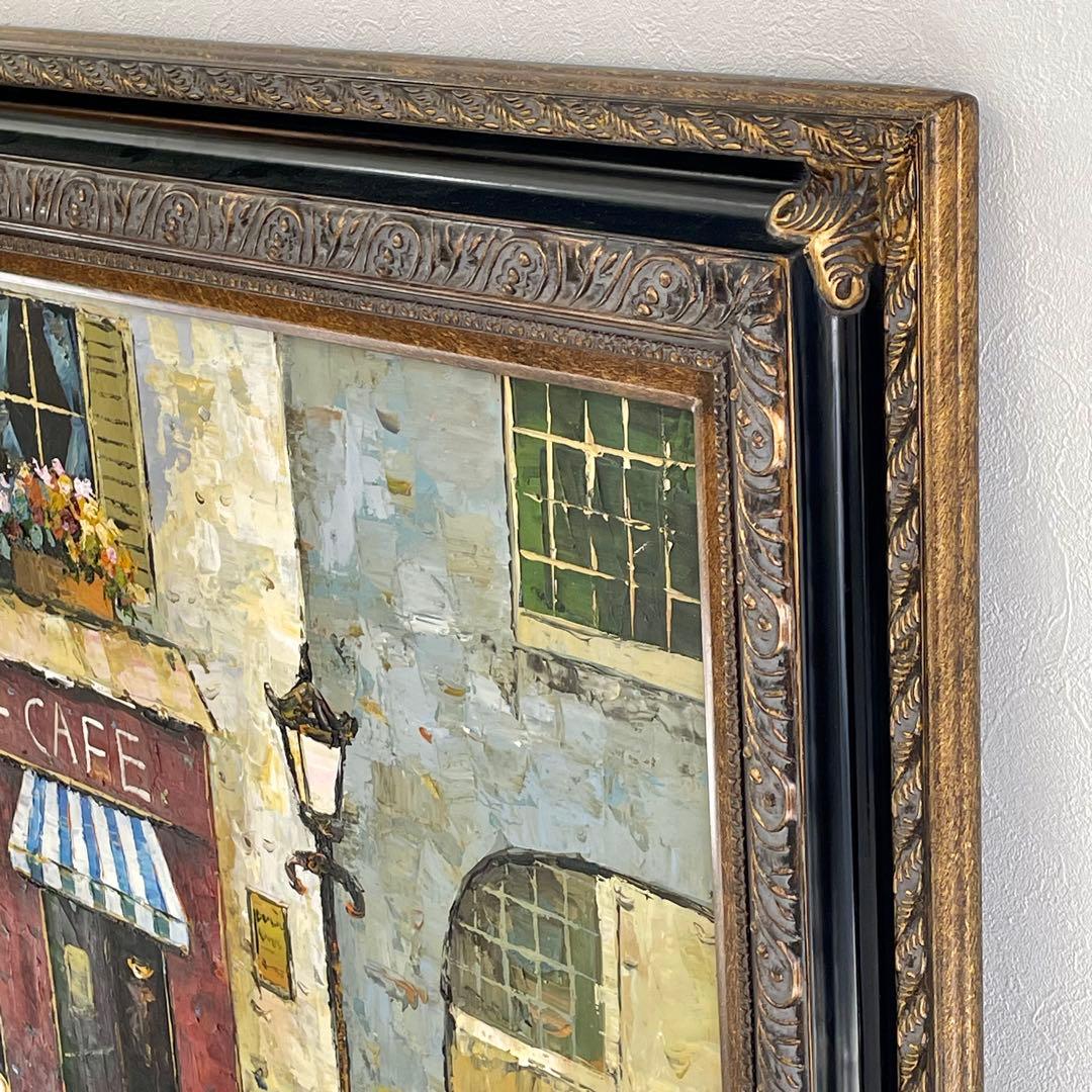 レストラン カフェ 油彩画 大きなサイズ お引取り大歓迎