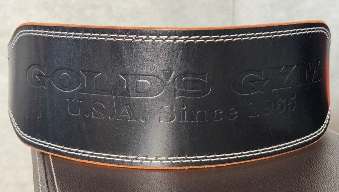 OJ　美品✨GOLD'S GYM EX レザーベルト 本革 Lサイズ