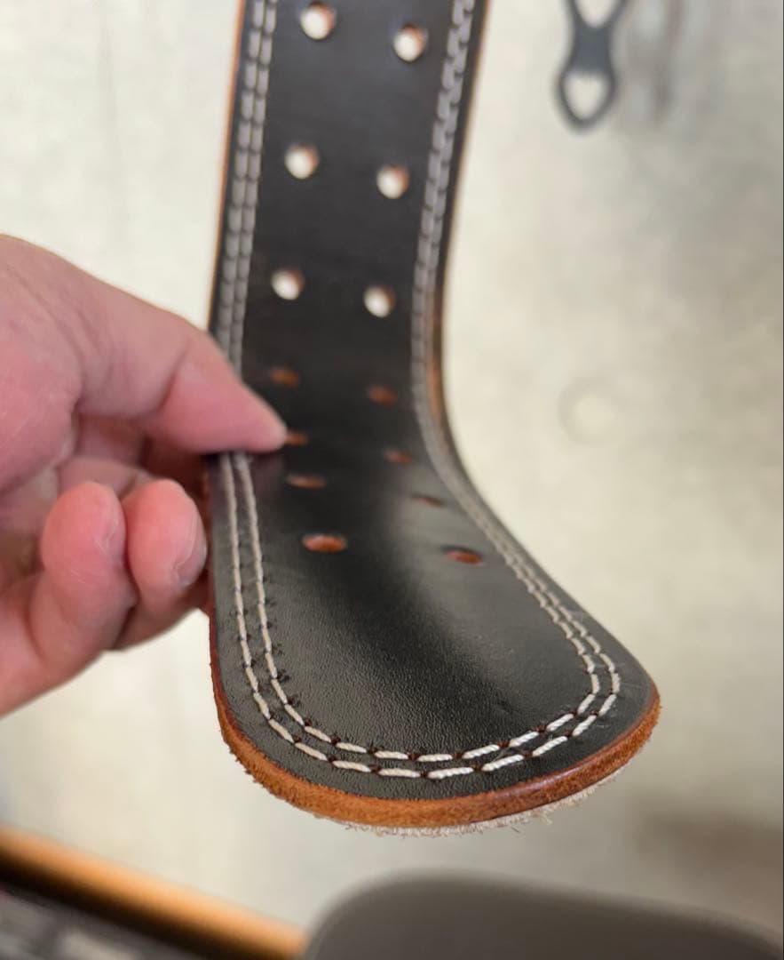 OJ　美品✨GOLD'S GYM EX レザーベルト 本革 Lサイズ